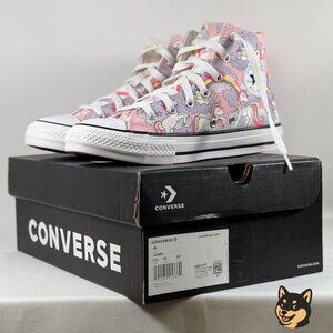 Converse Chuck Taylor All Star Hi Unicorn Print Pink Multicolor 669107F Youth 4